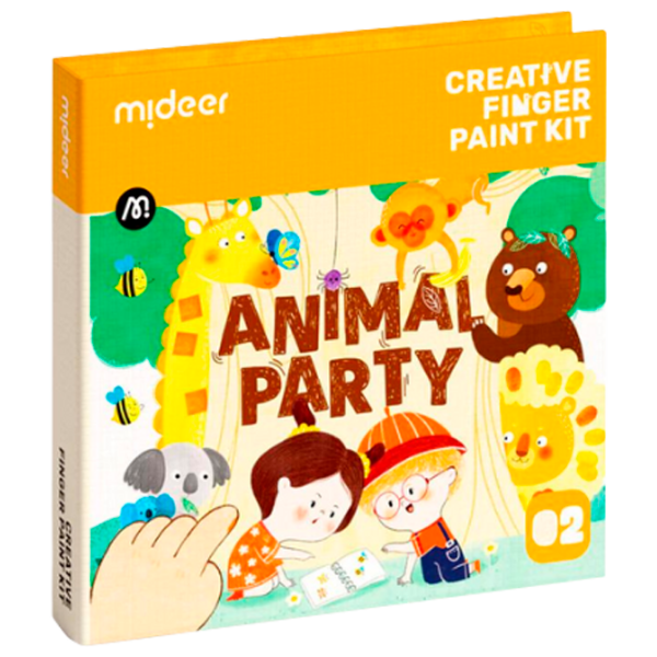 Set de creație Mideer Creative Finger Paint Kit Animal Party CT1505 1+ / Multicolor Orange photo 1