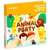 Set de creație Mideer Creative Finger Paint Kit Animal Party CT1505 1+ / Multicolor Orange
