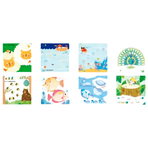 Set de creație Mideer Creative Finger Paint Kit Animal Party CT1505 1+ / Multicolor Orange photo 2