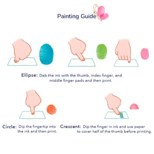 Set de creație Mideer Creative Finger Paint Kit Animal Party CT1505 1+ / Multicolor Orange photo 5