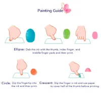Set de creație Mideer Creative Finger Paint Kit Animal Party CT1505 1+ / Multicolor Orange photo 5