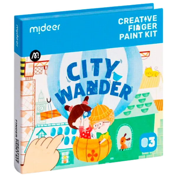 Set de creație Mideer Creative Finger Paint Kit City Wander CT1506 1+ / Multicolor Blue photo 1