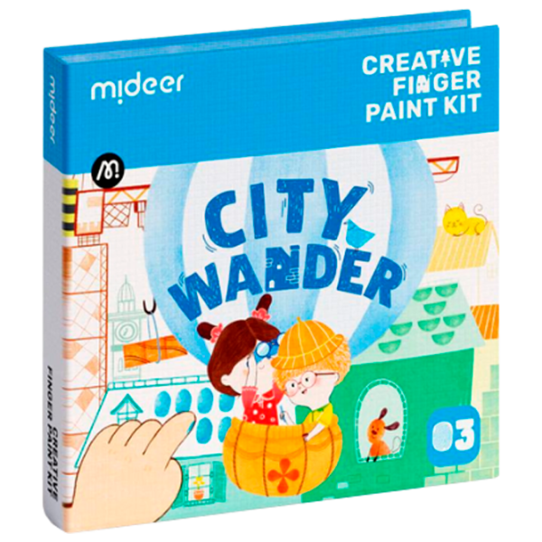 Set de creație Mideer Creative Finger Paint Kit City Wander CT1506 1+ / Multicolor Blue photo 1