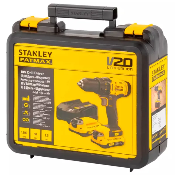 Дрель-шуруповерт Stanley SFMCD700C2K-QW 1500 об/мин photo 7