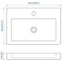 Наборы мебели для ванной комнаты Ikea Enhet/Tvallen/Glypen ЛДСП / White photo 4