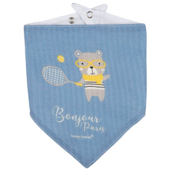 Слюнявчик Canpol 26/900 Классическая / Муслин / Синий photo 4