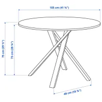 Кухонный стол зафиксированный Ikea Mariedamm ДСП/ Белый photo 6