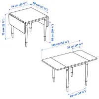 Кухонный стол cкладнои Ikea Danderyd ДСП/ Коричневый photo 5