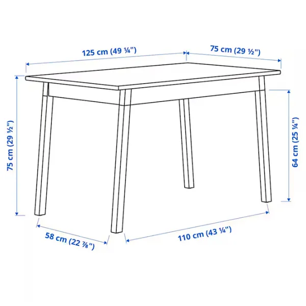 Masă de bucătărie fixă Ikea Pinntorp PAL/ Stejar Sonoma photo 6
