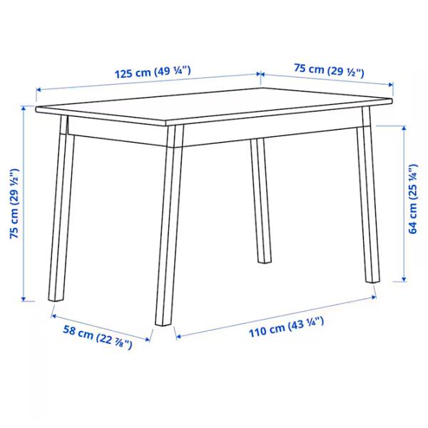 Masă de bucătărie fixă Ikea Pinntorp PAL/ Stejar Sonoma photo 6