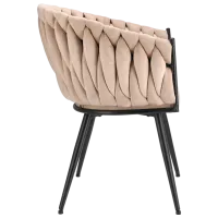 Scaun de bucătărie Jumi Molto Catifea/ Beige Black photo 2