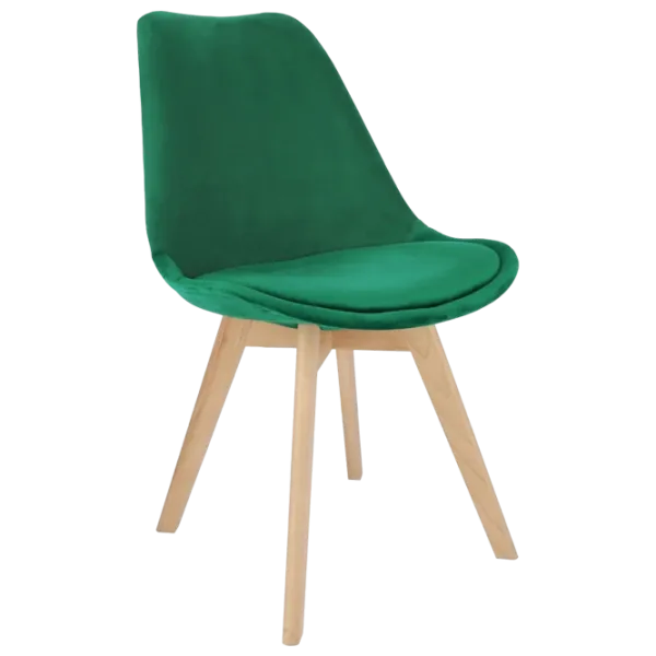 Scaun de bucătărie Jumi Bari Catifea/ Green Wood photo 2