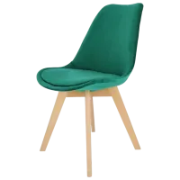 Scaun de bucătărie Jumi Bari Catifea/ Green Wood photo 3