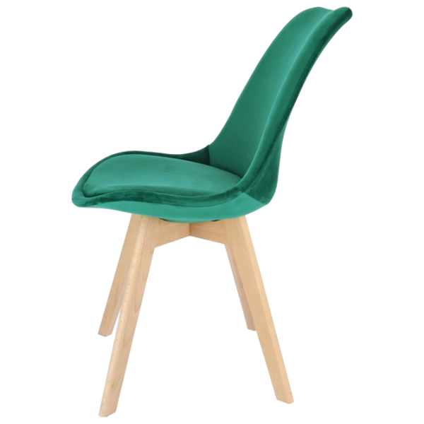 Scaun de bucătărie Jumi Bari Catifea/ Green Wood photo 4