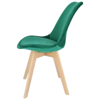 Scaun de bucătărie Jumi Bari Catifea/ Green Wood photo 4