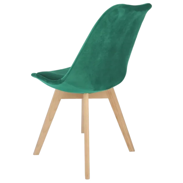 Scaun de bucătărie Jumi Bari Catifea/ Green Wood photo 5