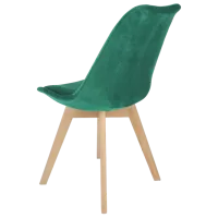 Scaun de bucătărie Jumi Bari Catifea/ Green Wood photo 5