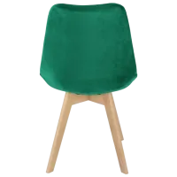 Scaun de bucătărie Jumi Bari Catifea/ Green Wood photo 6