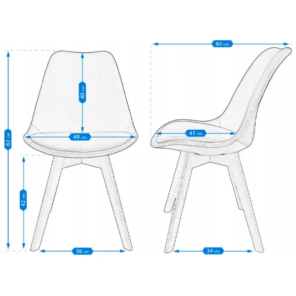 Scaun de bucătărie Jumi Bari Catifea/ Green Wood photo 7