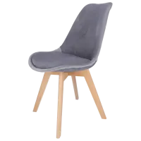 Scaun de bucătărie Jumi Bari Catifea/ Grey Wood photo 3