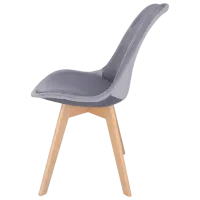 Scaun de bucătărie Jumi Bari Catifea/ Grey Wood photo 4