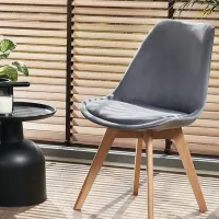 Scaun de bucătărie Jumi Bari Catifea/ Grey Wood photo 8
