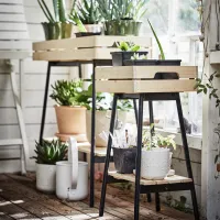 Suport pentru ghiveci Ikea Vaniljstang Wood / Metal photo 3