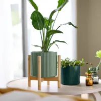 Подставка для горшка Ikea Daksjus Бежевый / Бамбуc photo 3