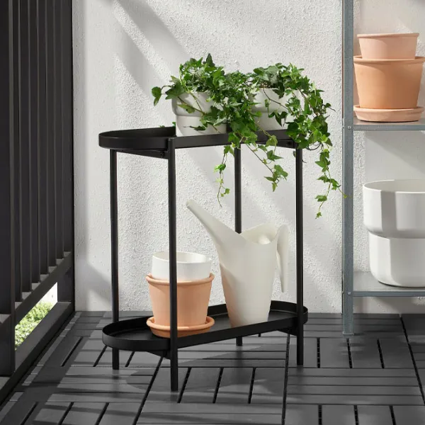 Цветочная полка Ikea Olivblad Черный / Металл photo 2