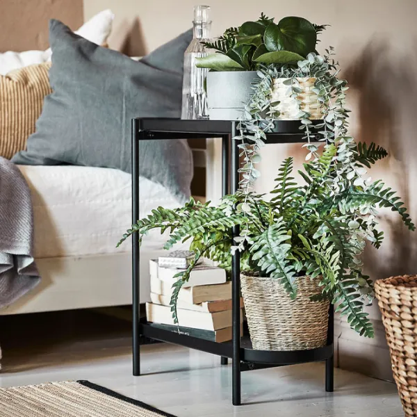Цветочная полка Ikea Olivblad Черный / Металл photo 3