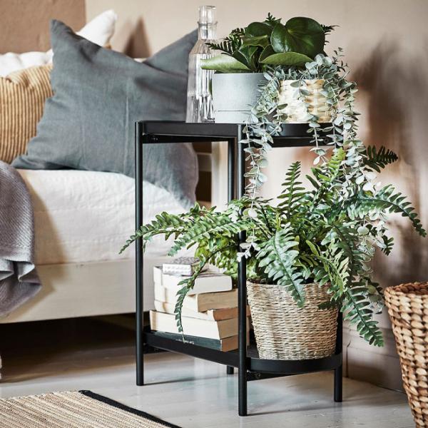 Цветочная полка Ikea Olivblad Черный / Металл photo 3