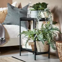 Цветочная полка Ikea Olivblad Черный / Металл photo 3