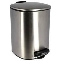 Мусорное ведро Tendance 55710 5л / Бамбук / Серебряный