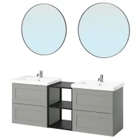 Seturi mobilă de baie Ikea Enhet/Tvallen/Pilkan PAL / Gray