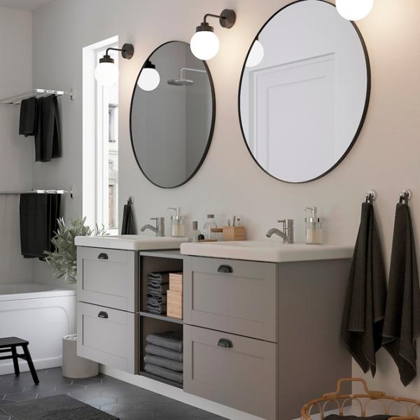 Наборы мебели для ванной комнаты Ikea Enhet/Tvallen/Pilkan ЛДСП / Серый photo 2 Наборы мебели для ванной комнаты Ikea Enhet/Tvallen/Pilkan ЛДСП / Серый photo 2