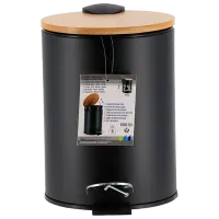 Мусорное ведро Tendance 55708 3л / Бамбук / Черный