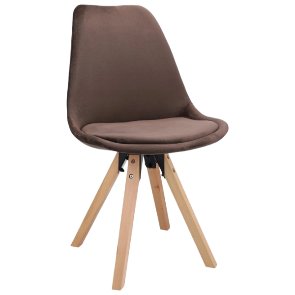 Кухонный стул Jumi Saida Ткань/ Коричневый Wood photo 2 Кухонный стул Jumi Saida Ткань/ Коричневый Wood photo 2