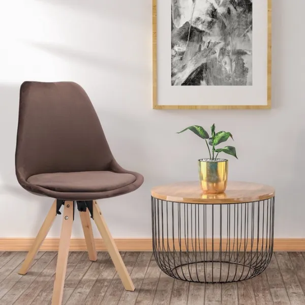 Кухонный стул Jumi Saida Ткань/ Коричневый Wood photo 7 Кухонный стул Jumi Saida Ткань/ Коричневый Wood photo 7