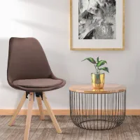 Кухонный стул Jumi Saida Ткань/ Коричневый Wood photo 7