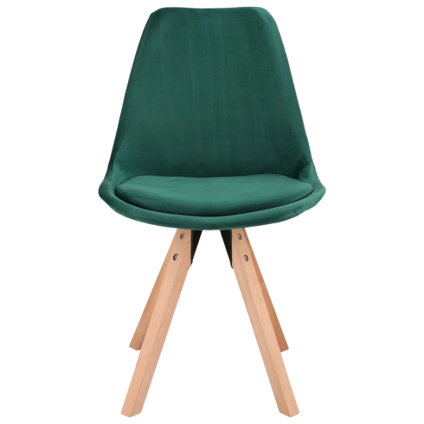 Scaun de bucătărie Jumi Saida Stofă/ Green Wood photo 1 Scaun de bucătărie Jumi Saida Stofă/ Green Wood photo 1