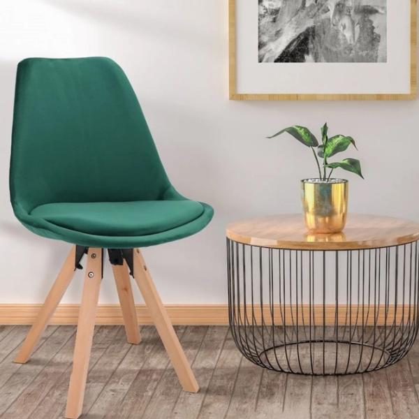 Scaun de bucătărie Jumi Saida Stofă/ Green Wood photo 7 Scaun de bucătărie Jumi Saida Stofă/ Green Wood photo 7