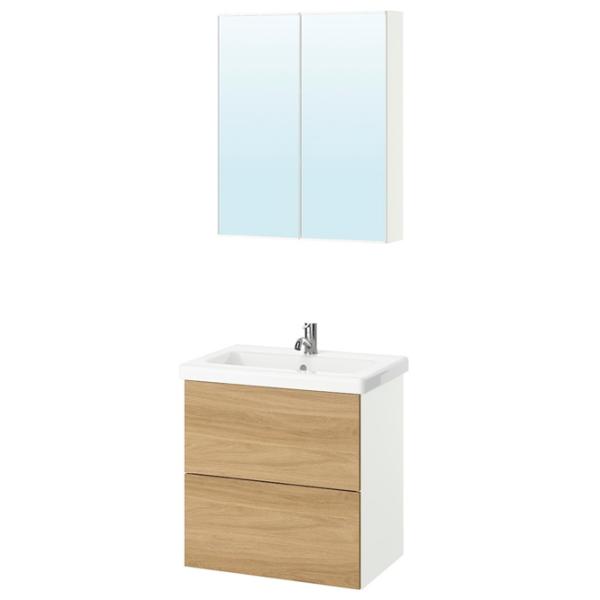 Наборы мебели для ванной комнаты Ikea Enhet/Tvallen/Pilkan ЛДСП / White photo 1 Наборы мебели для ванной комнаты Ikea Enhet/Tvallen/Pilkan ЛДСП / White photo 1