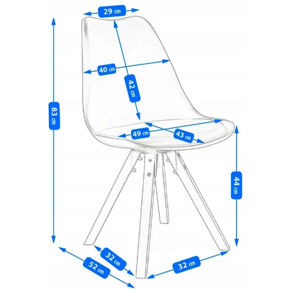 Кухонный стул Jumi Saida Ткань/ Черный Beige photo 6 Кухонный стул Jumi Saida Ткань/ Черный Beige photo 6