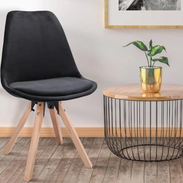 Кухонный стул Jumi Saida Ткань/ Черный Beige photo 7 Кухонный стул Jumi Saida Ткань/ Черный Beige photo 7