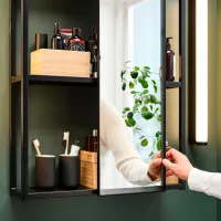Seturi mobilă de baie Ikea Enhet/Tvallen/Glypen Oțel / Antracit photo 3