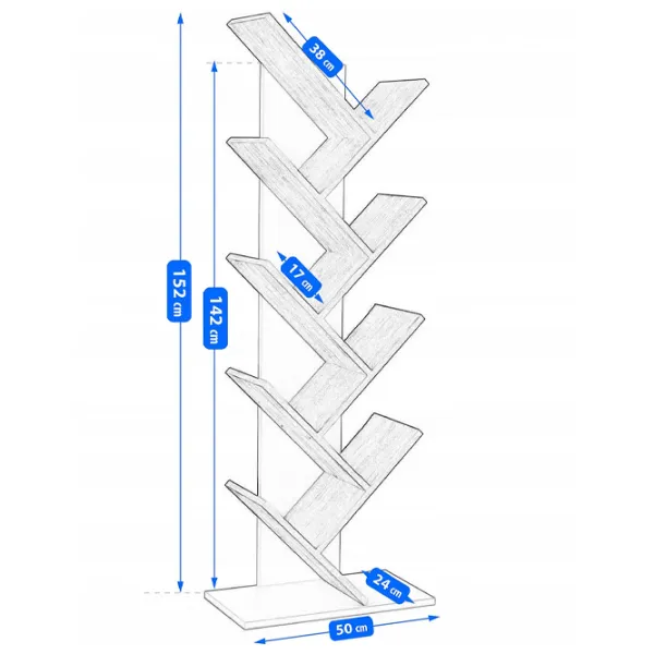 Etajeră Jumi CM-254091 152 x 50 x 24 cm / MDF / White photo 3 Etajeră Jumi CM-254091 152 x 50 x 24 cm / MDF / White photo 3