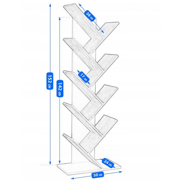 Etajeră Jumi CM-254091 152 x 50 x 24 cm / MDF / White photo 3 Etajeră Jumi CM-254091 152 x 50 x 24 cm / MDF / White photo 3