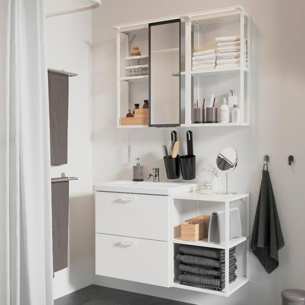 Seturi mobilă de baie Ikea Enhet/Tvallen/Pilkan PAL / White photo 2 Seturi mobilă de baie Ikea Enhet/Tvallen/Pilkan PAL / White photo 2