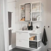 Seturi mobilă de baie Ikea Enhet/Tvallen/Pilkan PAL / White photo 2