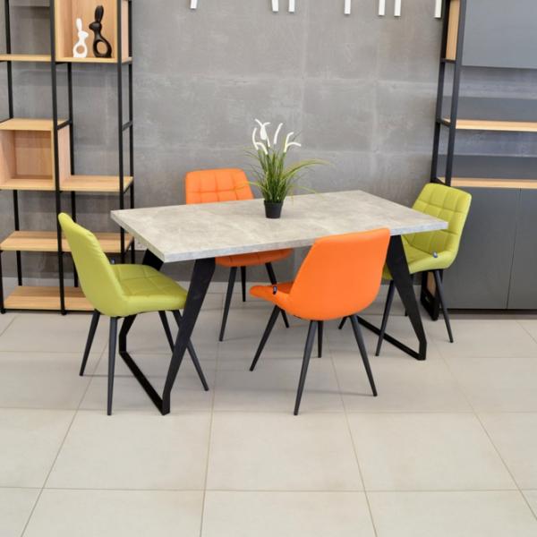 Scaun de bucătărie Deco Nicole Eco 72 ECO Piele/ Orange Black photo 5 Scaun de bucătărie Deco Nicole Eco 72 ECO Piele/ Orange Black photo 5